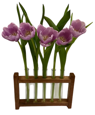 Ваза KraftHouse С 5 колбами / 2039545939009 (ореховый)