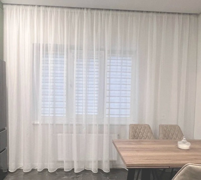 Гардина КронасМАрт Лен 500x250 (белый)