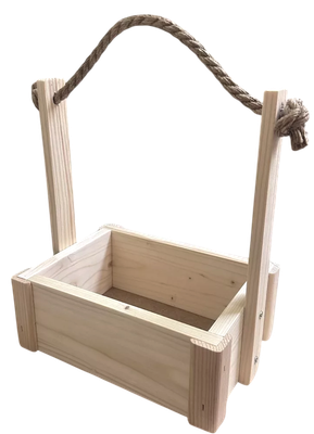 Ящик декоративный KraftHouse С джутовой ручкой 25x15x20 / 2041270122274 (натуральный)