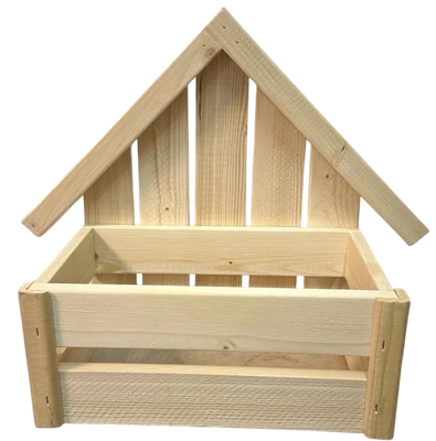 Ящик декоративный KraftHouse Домик Без трубы 26x15x23 / 2040021434826 (натуральный)