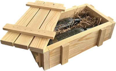 Ящик декоративный KraftHouse С крышкой 33x10x19 / 2043303934113 (натуральный)