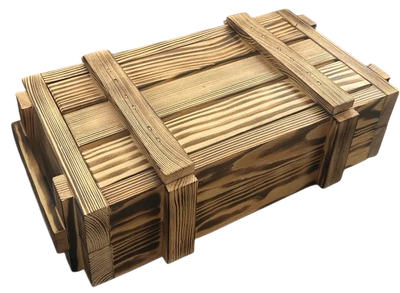 Ящик декоративный KraftHouse С крышкой 33x10x19 / 2043267466071 (обожженный)