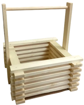 Ящик декоративный KraftHouse Колодец 25x25x30 / 2039332359492 (натуральный)