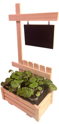 Кашпо KraftHouse С меловой доской 30x30x18 / 2043755473833 (натуральный)