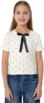 Футболка детская Mark Formelle 127990 (р.116-60, сердечки на молочном)