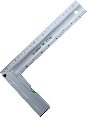 Угольник Hiborg С уровнем 250мм / Y-153-025