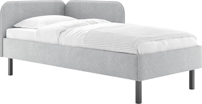 Односпальная кровать Сонум Юта 90x200 (рогожка пепельный)