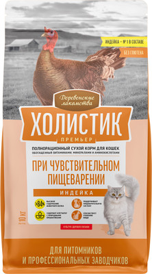 Сухой корм для кошек Деревенские лакомства Холистик Премьер Индейка (10кг)