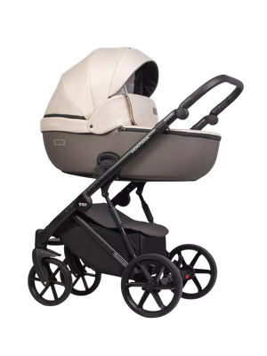 Детская универсальная коляска Riko Basic Montana X Plus 2 в 1 (43 мocca, коричневый-бежевый)