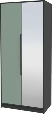 Шкаф Interline Концепт КТ-Ш2з Глосс (антрацит/мята)