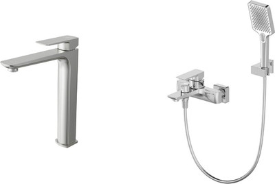 Комплект смесителей Oliveeka OL-639003A+239003-BN (никель матовый)