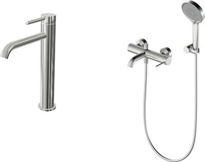 Комплект смесителей Oliveeka OL-639017+88239017-BN (никель матовый)