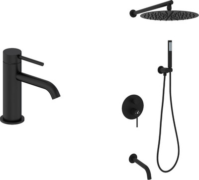 Душевая система со смесителем Oliveeka OL-88939017+88139017-MB