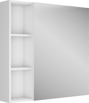 Шкаф с зеркалом для ванной Uncoria Арно 80 (белый)