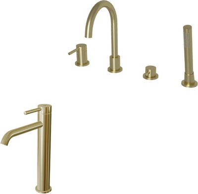 Комплект смесителей Oliveeka OL-669017+88239017-BG (золотой матовый)