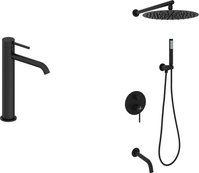 Душевая система со смесителем Oliveeka OL-88939017+88239017-MB