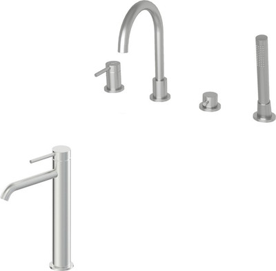 Комплект смесителей Oliveeka OL-669017+88239017-BN (никель матовый)