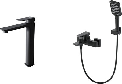 Комплект смесителей Oliveeka OL-639003A+239003-MB (черный матовый)