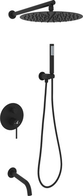 Душевая система со смесителем Oliveeka OL-88939017-MB (черный матовый)