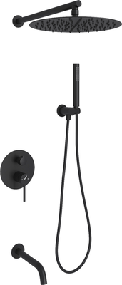 Душевая система со смесителем Oliveeka OL-88939017-MB (черный матовый)