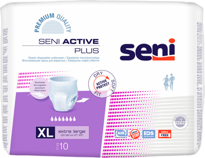 Трусы впитывающие для взрослых Seni Active Plus Extra Large (10шт)