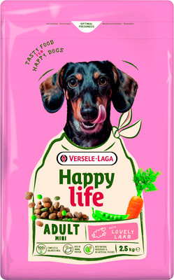 Сухой корм для собак Happy Life Для взрослых собак мелких пород с ягненком / 431046 (2.5кг)