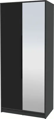 Шкаф Interline  Концепт КТ-Ш2з Глосс (антрацит/черный)