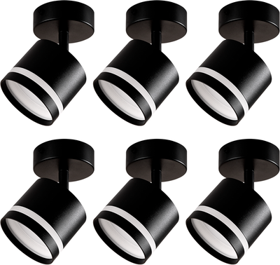 Комплект спотов Truenergy 2101806 (6шт, черный)