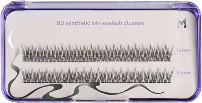 Накладные ресницы пучковые Manly PRO Шелк в форме ласточка 10, 12мм / LF09