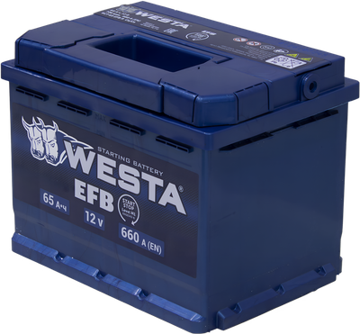 Автомобильный аккумулятор Westa EFB 6СТ-65 R+ Euro 660А / ПEFB0093 (65 А/ч)