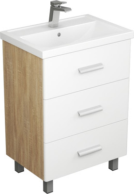 Тумба под умывальник Uncoria Гарда 60 (белый/дуб сонома)