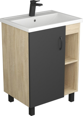 Тумба под умывальник Uncoria Дора 60 (дуб сонома/графит)