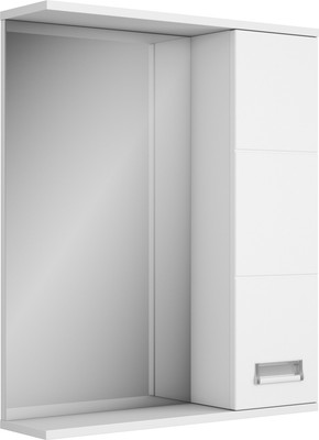 Шкаф с зеркалом для ванной Uncoria Рейн 50 (белый)