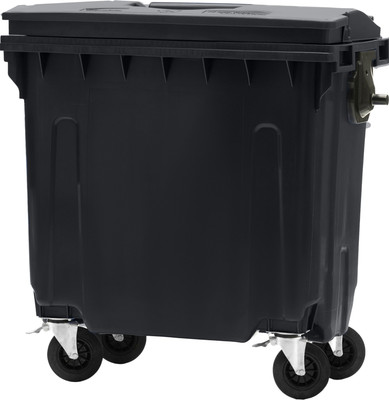 Контейнер для мусора ЭкоЛайн-ВторПласт KR2-CK-HHH (770л, черный)