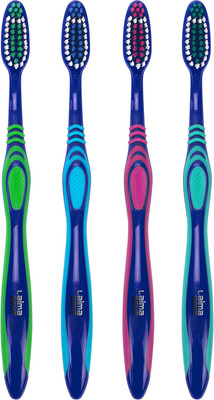 Набор зубных щеток Laima Dent средней жесткости / 609323 (4шт)