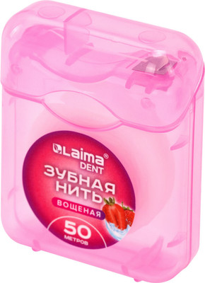 Зубная нить Laima Dent Клубника / 609416 (2x50м)