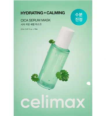 Набор масок для лица Celimax The Real Cica Calming Serum Mask (10x27мл)