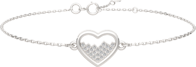 Браслет из серебра ZORKA 0640097 (19см, с фианитами)