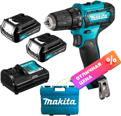 Профессиональная дрель-шуруповерт Makita DF333DWYE4