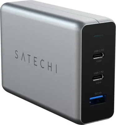 Адаптер питания сетевой Satechi 100W Type-C PD Compact GAN Charger ST-TC100GM-EU