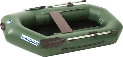 Надувная лодка Лоцман Гребная стандарт ЛС-220 (зеленый)