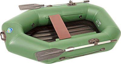 Надувная лодка Лоцман Гребная стандарт ЛС-200 ВНД (зеленый)