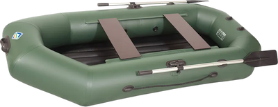 Надувная лодка Лоцман Гребная под мотор стандарт ЛС-240 ВНД (зеленый)