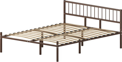 Двуспальная кровать Домаклево  Металика В3 160х190 (коричневый)