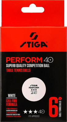 Набор мячей для настольного тенниса STIGA Perform 3 40+ / 520-05 (6шт, белый)