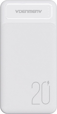 Портативное зарядное устройство VDENMENV DP10 20000mAh (белый)