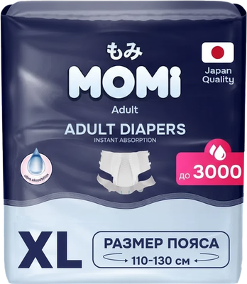 Подгузники для взрослых Momi Adult (XL, 30шт)