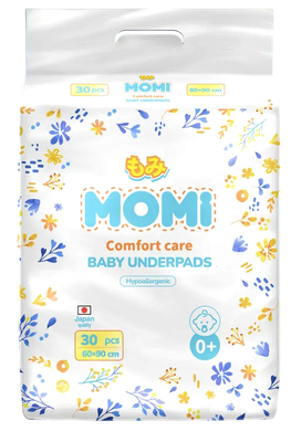 Набор пеленок одноразовых детских Momi 60х90 (30шт)