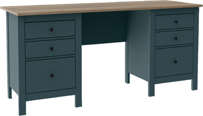 Письменный стол Mio Tesoro  Сага 161х56 / 2.08.06.200.16 (темно-бирюзовый/ясень)
