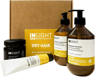 Набор косметики для волос Insight Dry Hair Шампунь+Кондиционер+Маска+Свеча (350мл+350мл+75мл+200мл)